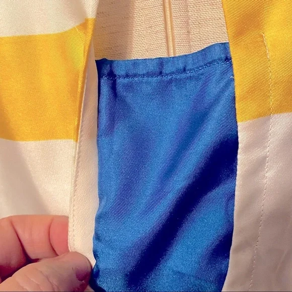 Anthropologie Girls From Savoy Essential Stripes Silk Dress Size 12 - Picture 6 of 9